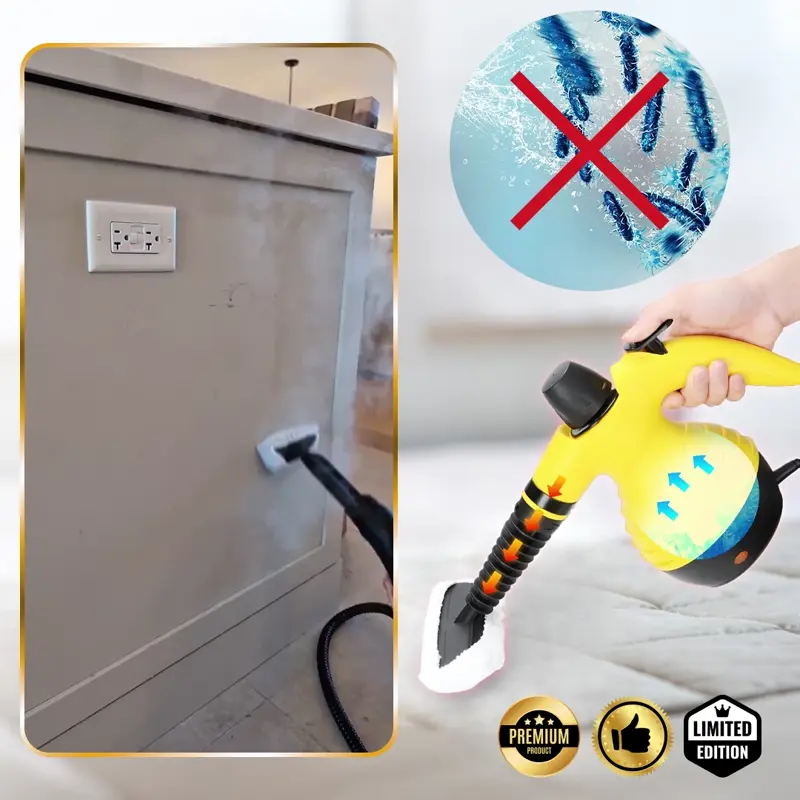 STEAMY® Ατμοκαθαριστής με πιεσμένο αέρα – Όλα σε ένα με 9 αποκλειστικά αξεσουάρ