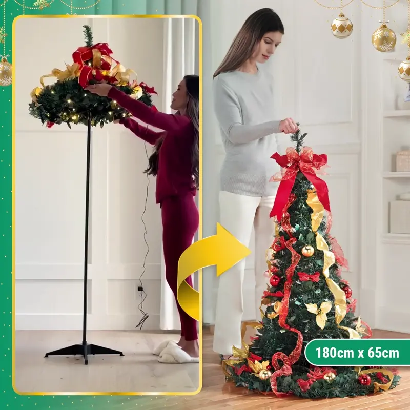 InstaTree™ Τρισδιάστατο Χριστουγεννιάτικο Δέντρο (180 εκ x 65 εκ)