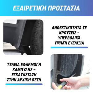 Alternative view of RuggedGuard™ - Λασπωτήρας από μαλακό καουτσούκ για οχήματα - Καθολικό σετ 4 τεμαχίων για αυτοκίνητα και SUV