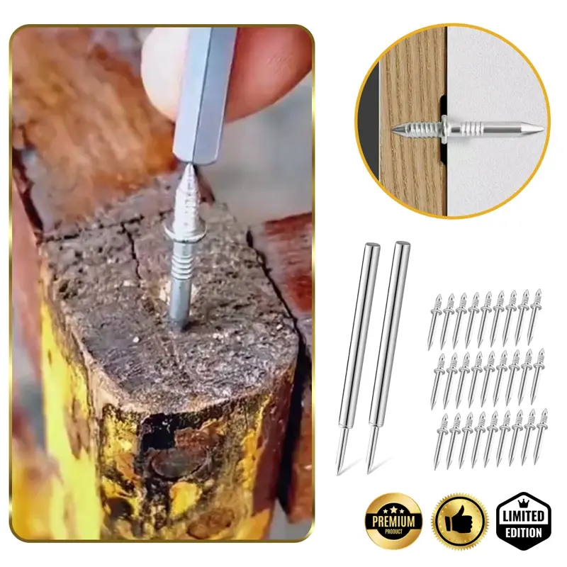 Naox™ - Σετ 500 διπλών καρφιών για σοβατεπί με εργαλεία