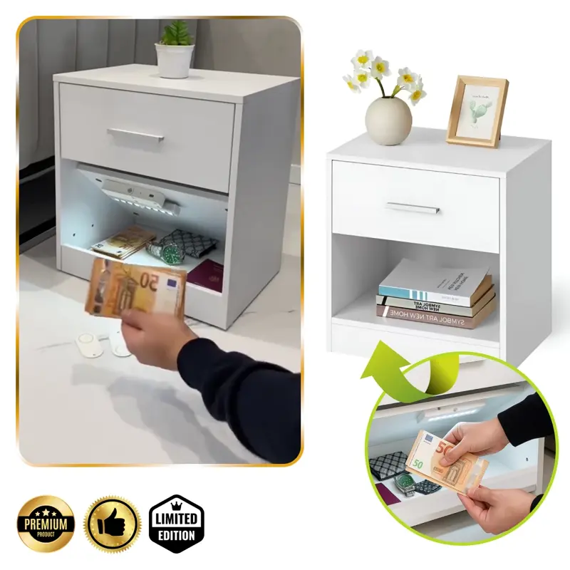 NovaCasa™ – Έξυπνο Κομοδίνο με Κρυφή Θήκη